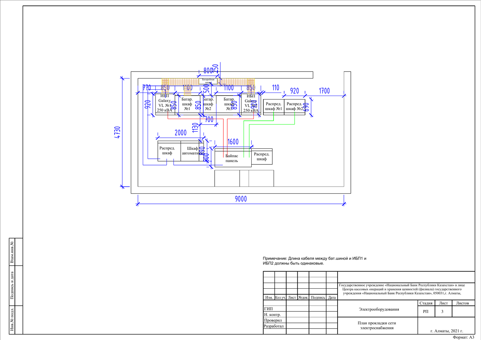 Проект модернизации системы бесперебойного питания КЦМР Национального банка РК